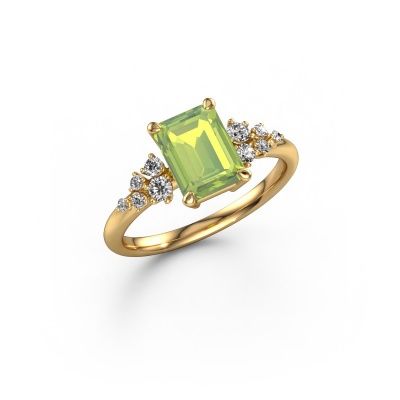 Ring Royce EME 585 gold peridot 8x6 mm