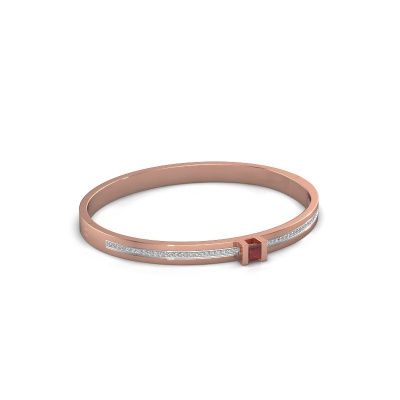 Armband Desire 585 rosé goud robijn 4 mm