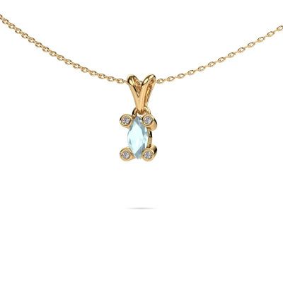 Necklace Cornelia Marquis 585 gold aquamarine 7x3 mm