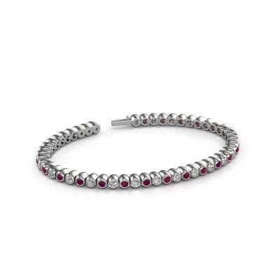 Bracelet tennis Bianca 2.4 mm 585 or blanc rhodolite 2.4 mm