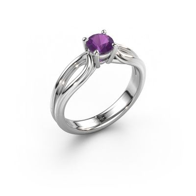 Engagement ring Antonia rnd 1 585 white gold amethyst 5 mm