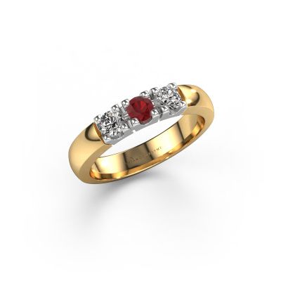 Ring Rianne 3 585 gold ruby 3.4 mm