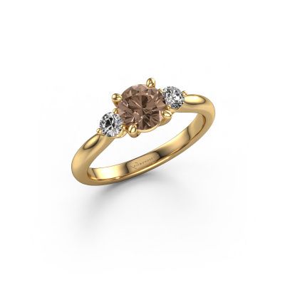 Verlobungsring Lieselot RND 585 Gold Braun Diamant 1.30 crt