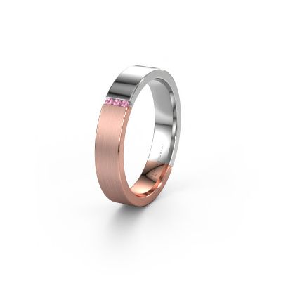 Wedding ring WH1103L14AMP 585 rose gold pink sapphire ±0.16x0.07 in