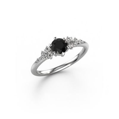 Engagement ring Royce RND 585 white gold black diamond 0.60 crt