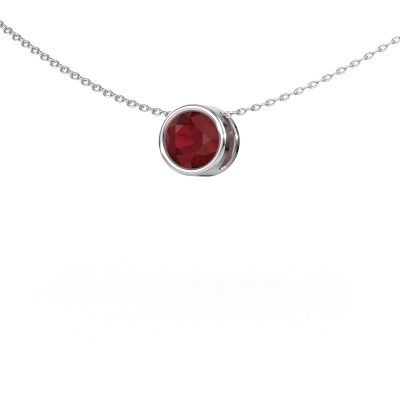 Pendant Lavon RND 950 platinum ruby 6.5 mm