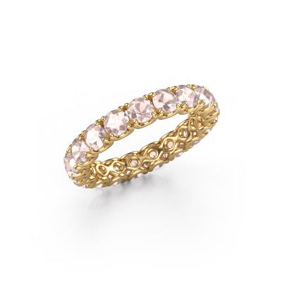 Stackable ring Estee 3.4 585 gold morganite champagne 3.4 mm
