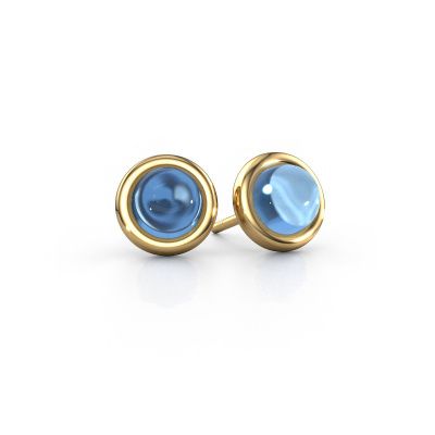 Ohrsteckers Jodi 585 Gold Blau Topas 4,5 mm