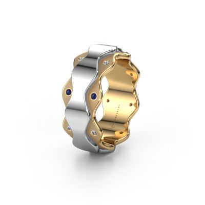 Wedding ring WH2033L 585 gold sapphire ±0.28x0.09in