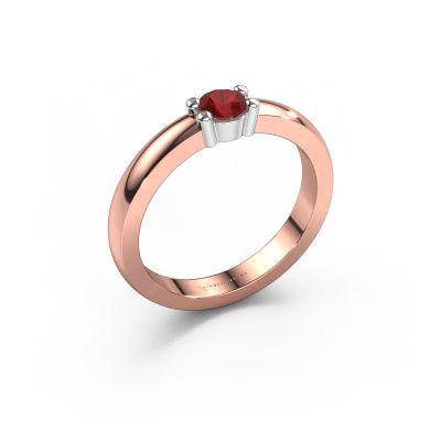 Ring Yasmin 1 585 rose gold ruby 4 mm