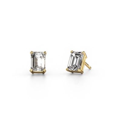 Clous d'oreilles Sam EME 585 or jaune diamant synthétique 2.30 crt