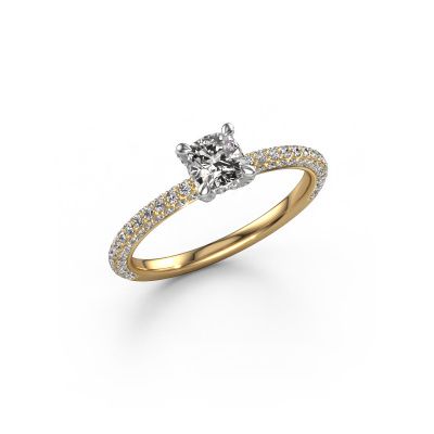 Engagement ring Saskia 2 cus 585 gold lab-grown diamond 1.092 crt