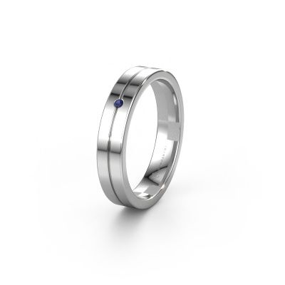 Wedding ring WH0201L14AP 585 white gold sapphire ±0.16x0.07 in