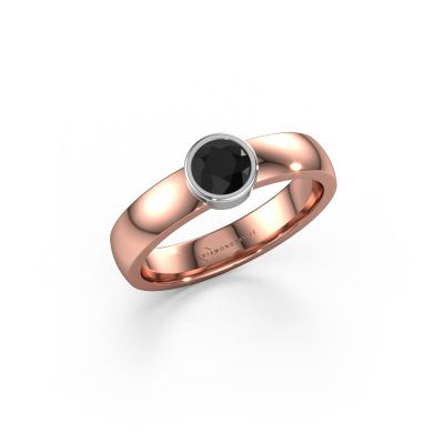Ring Ise 1 585 rose gold black diamond 0.48 crt