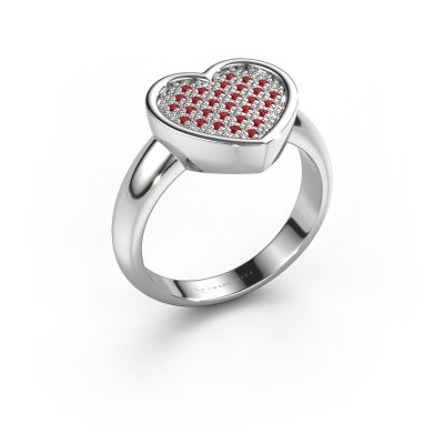 Ring Veerle 585 white gold ruby 1 mm