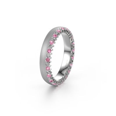 Wedding ring WH2138L24B 950 platinum pink sapphire ±0.16x0.08 in