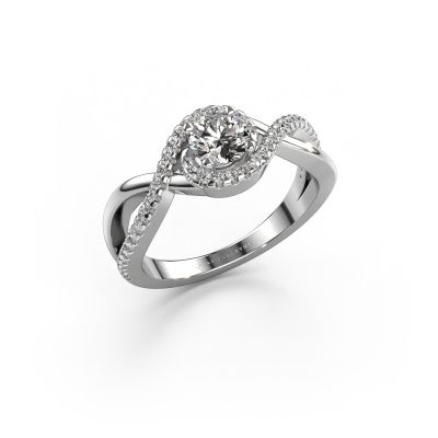 Engagement ring Melody 585 white gold diamond 0.50 crt