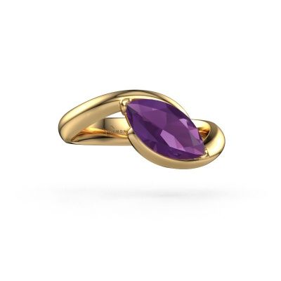 Engagement ring Aida MRQ 585 gold amethyst 11x5.5 mm