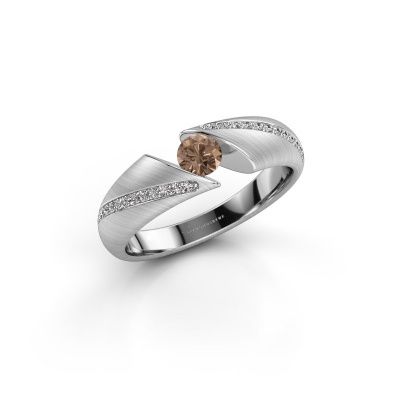 Ring Hojalien 2 585 witgoud bruine diamant 0.37 crt
