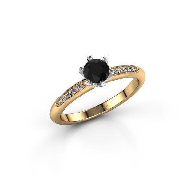 Engagement ring Tiffy 2 585 gold black diamond 0.48 crt