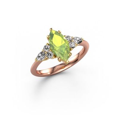 Verlobungsring Melani MRQ 585 Roségold Peridot 11x5.5 mm