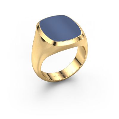 Signet ring Benjamin 4 585 gold blue sardonyx 17x14 mm