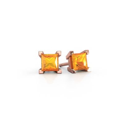 Ohrsteckers Ariane 585 Roségold Citrin 5 mm
