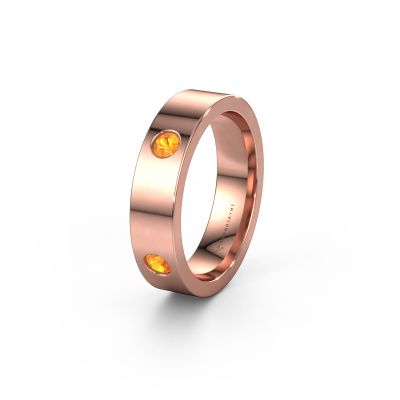 Wedding ring WH0104L15BP 585 rose gold citrin 3 mm ±0.16x0.08 in