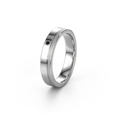 Bague d'amitié WH0301L14APM 950 platine diamant noir ±4x1.7 mm
