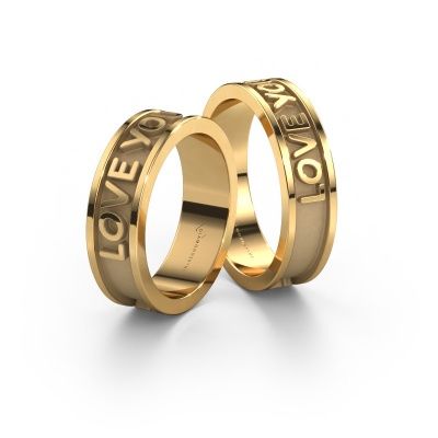 Eheringe set WHR0434LM ±6x2 mm 14 Karat Gold