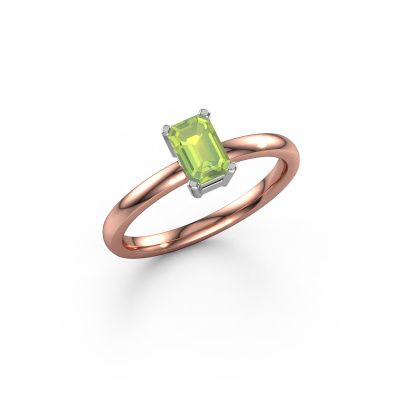 Verlobungsring Denita 1 EME 585 Roségold Peridot 6x4 mm