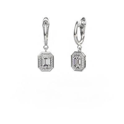 Drop earrings Dodie 1 585 white gold lab-grown diamond 0.70 crt