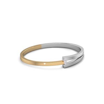 Bracelet jonc Sofia 585 or jaune diamant 0.25 crt