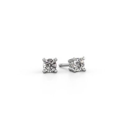 Stud earrings Jannette 585 white gold lab-grown diamond 0.25 crt
