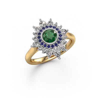 Engagement ring Tianna 585 gold emerald 5 mm