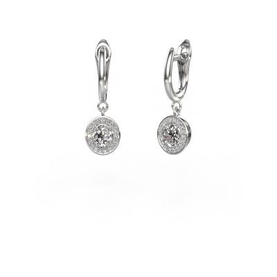 Pendants d'oreilles Nakita 950 platine diamant 0.880 crt