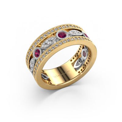 Ring Jessica 585 gold rhodolite 2.5 mm