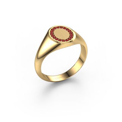 Pinky ring Floris Oval 1 585 gold ruby 1.2 mm