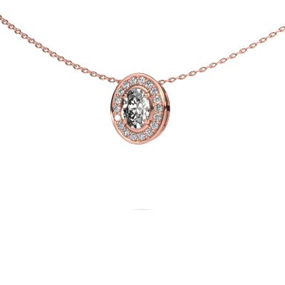 Ketting Madelon 585 rosé goud diamant 0.58 crt