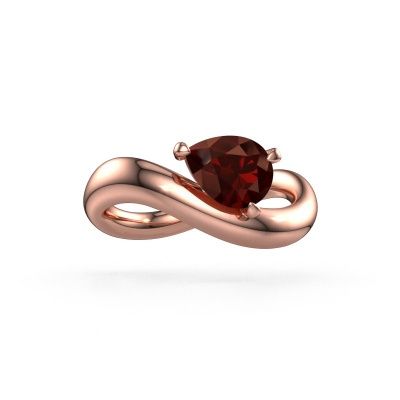 Verlobungsring Chloe PER 585 Roségold Granat 8x6 mm