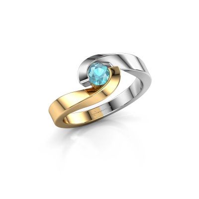 Ring Sheryl 585 Gold Blau Topas 4 mm