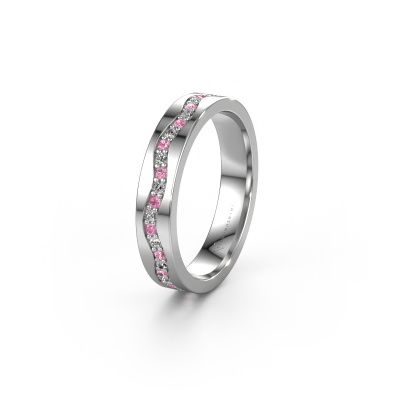 Wedding ring WH0803L14AP 950 platinum pink sapphire 1.3 mm ±0.16x0.07 in