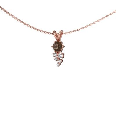 Pendant Royce 585 rose gold smokey quartz 4 mm