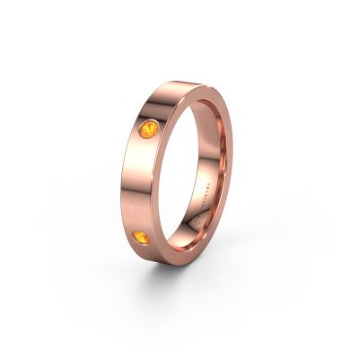 Wedding ring WH0104L14BP 585 rose gold citrin 2.2 mm ±0.16x0.08 in