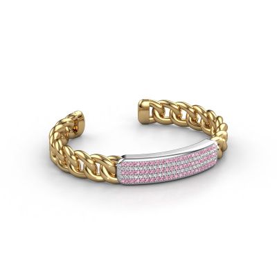 Link link bracelet Alix 2 10mm 585 gold pink sapphire