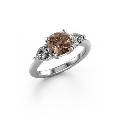 Engagement ring Chanou CUS 950 platinum brown diamond 2.70 crt