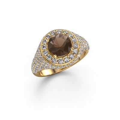 Ring Dayle 585 gold smokey quartz 7 mm