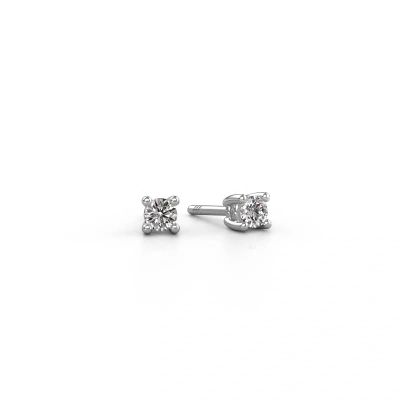 Stud earrings Sam RND 950 platinum diamond 0.20 crt
