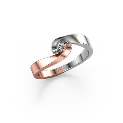 Verlobungsring Sheryl 585 Roségold Diamant 0.08 crt