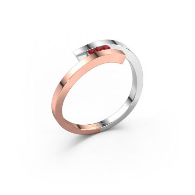 Ring Juliette 585 rose gold ruby 1.6 mm